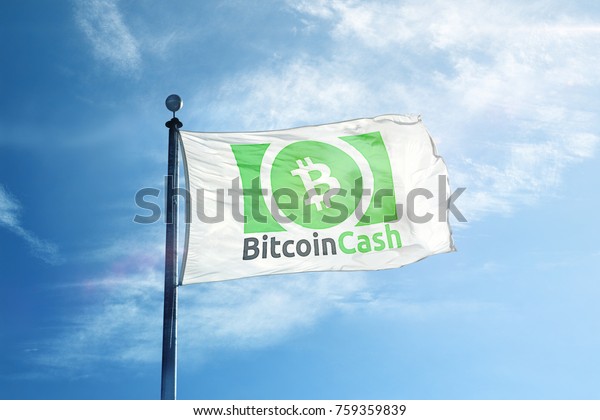 Bitcoin Cash Logo Flag Green Stock Photo Edit Now 759359839 - 